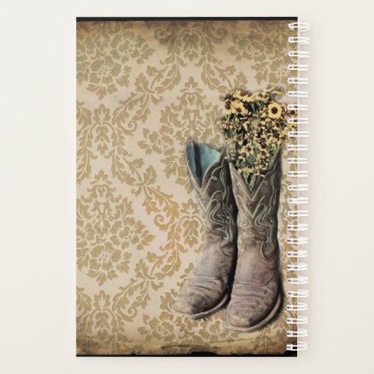 rustige demask western land cowboy boot planner (Achterkant)