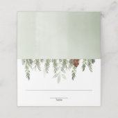 Rustige denbomen in de winter kerstmis plaatskaartje (Buitenkant ongevouwen)