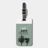 Rustige Denne Reisbagage Label Bagagelabel (Voorkant verticaal)
