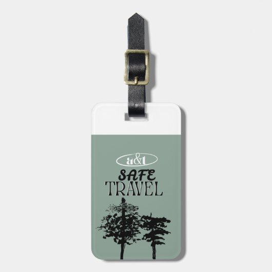 Rustige Denne Reisbagage Label Bagagelabel (Voorkant verticaal)