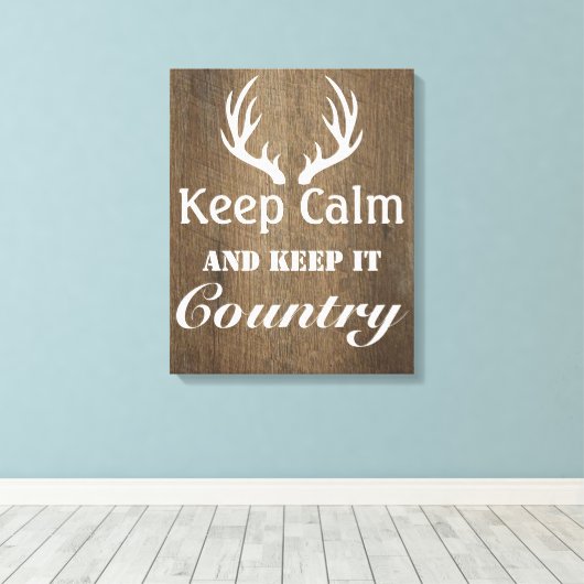 Rustige Der Antlers houden het land Canvas Afdruk (Insitu (Houten vloer))