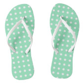 Rustige Design White, gekleurde Mint Green-Sjabloo Teenslippers (Voetbed)