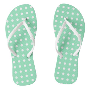 Rustige Design White, gekleurde Mint Green-Sjabloo Teenslippers