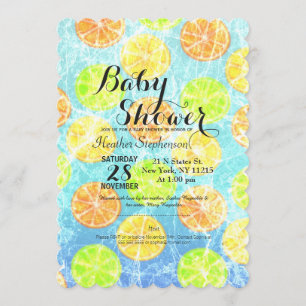 Rustige diepgevroren citruszomervruchten kaart