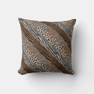 Rustige dierenpatchwork Zebra Stripe Pillow Kussen