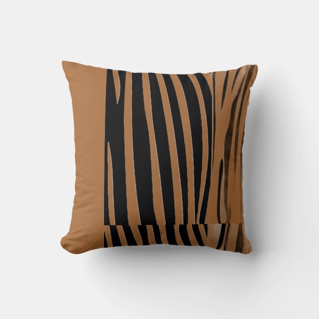 Rustige dierenpatchwork Zebra Stripe Pillow Kussen (Voorkant)