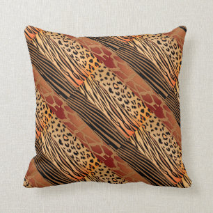 Rustige dierenpatchwork Zebra Stripe Pillow Kussen