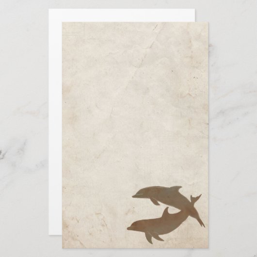 Rustige dolfijnenwedstrijd briefpapier (Voorkant / Achterkant)