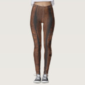 Rustige, donkerbruin, oud hout Monogram Leggings (Voorkant)