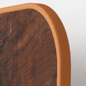 Rustige, donkerbruin, oud hout Monogram Pickleball Paddle (Links Detail)