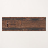 Rustige, donkerbruin, oud hout Monogram Yogamat (Voorkant (horizontaal))