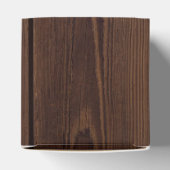 Rustige, donkerbruine houten flank landstijl bedankdoosjes (Bovenkant)