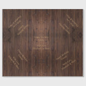 Rustige, donkerbruine houten flank landstijl cadeaupapier (Vlak)