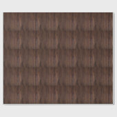 Rustige, donkerbruine houten flank landstijl cadeaupapier (Vlak)