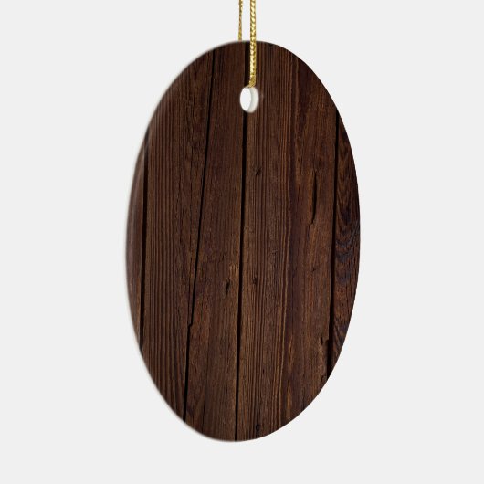 Rustige, donkerbruine houten flank landstijl keramisch ornament (Rechts)