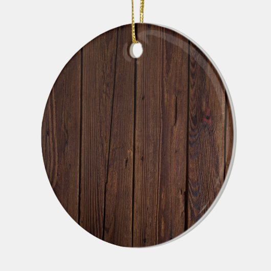 Rustige, donkerbruine houten flank landstijl keramisch ornament (Links)