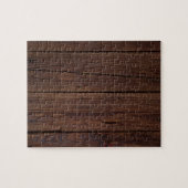 Rustige, donkerbruine houten flank landstijl legpuzzel (Horizontaal)