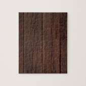 Rustige, donkerbruine houten flank landstijl legpuzzel (Verticaal)