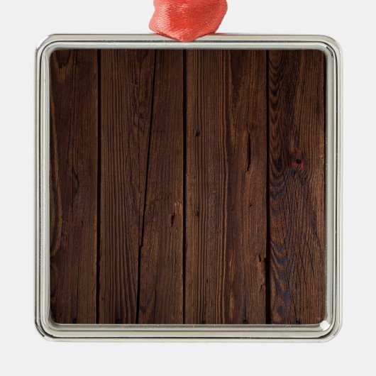 Rustige, donkerbruine houten flank landstijl metalen ornament (Voorkant)