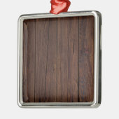 Rustige, donkerbruine houten flank landstijl metalen ornament (Links)