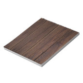 Rustige, donkerbruine houten flank landstijl notitieblok (Linkerzijde)