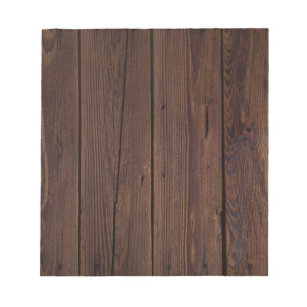 Rustige, donkerbruine houten flank landstijl notitieblok