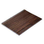 Rustige, donkerbruine houten flank landstijl notitieboek (Linkerzijde)