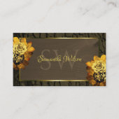 Rustige, donkerbruine houten korrels - Bark Monogr Visitekaartje (Voorkant)