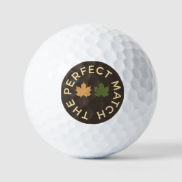 Rustige donkerbruine olijfgroene herfst huwelijksg golfballen