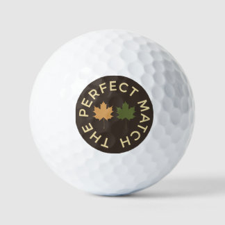 Rustige donkerbruine olijfgroene herfst huwelijksg golfballen