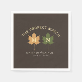 Rustige donkerbruine olijfgroene herfst perfecte m servet