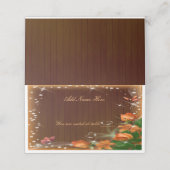 Rustige Donkere houten vlinderdentafel Plaatskaartje (Buitenkant ongevouwen)