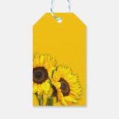 Rustige, donkere houtszonnebloemen Hartelijk dank Cadeaulabel (Achterkant)