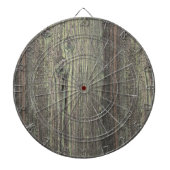 Rustige, donkere, weetherde houten achtergrond dartbord (Voorkant)