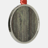 Rustige, donkere, weetherde houten achtergrond metalen ornament (Rechts)