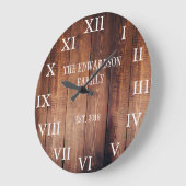 Rustige donkerhoutfamilie — boerenhok grote klok (Hoek)