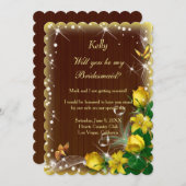 Rustige, donkerkleurige houten geelforel kaart (Voorkant / Achterkant)