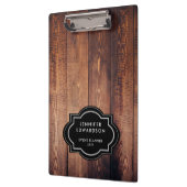 Rustige, donkerschors houten patronen gepersonalis klembord (Links)