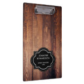 Rustige, donkerschors houten patronen gepersonalis klembord (Rechts)