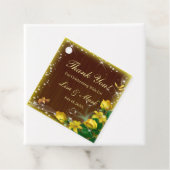 Rustige, donkerwitte bosvlinder bedankjes labels (In situ)