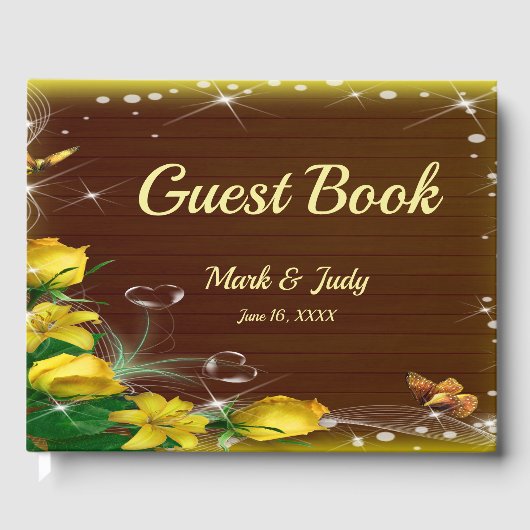 Rustige, donkerwitte bosvlinder gastenboek (Voorkant)