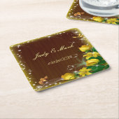 Rustige, donkerwitte bosvlinder kartonnen onderzetters (Schuin)