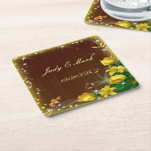 Rustige, donkerwitte bosvlinder kartonnen onderzetters (Schuin)