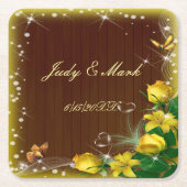 Rustige, donkerwitte bosvlinder kartonnen onderzetters (Voorkant)