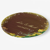 Rustige, donkerwitte bosvlinder papieren bordje (Gekanteld)