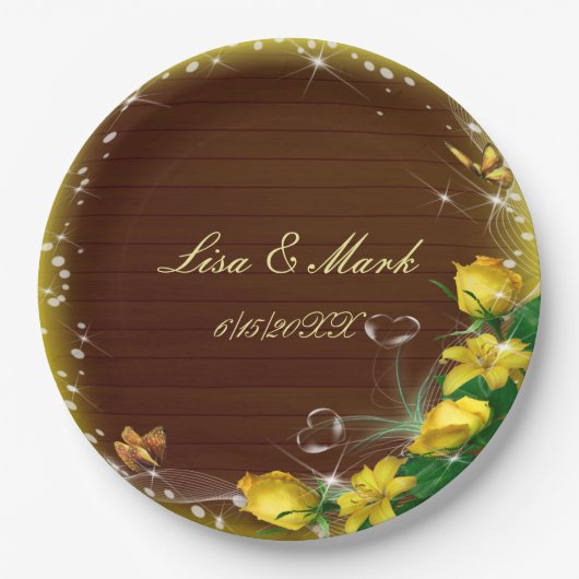 Rustige, donkerwitte bosvlinder papieren bordje (Voorkant)