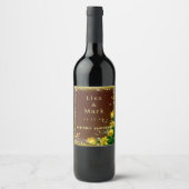 Rustige, donkerwitte bosvlinder wijn etiket (Voorkant)