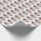 Rustige Doodle Kerstmis Cadeaupapier (Hoek)