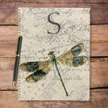 Rustige  dragonfly-monogram planner<br><div class="desc">Dit ontwerp bevat een oude pagina met een stijljournaal met een mooie libellen. Pas het met uw familienaam initiaal aan. Creëer door Simply Farmhouse Press.</div>