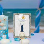 Rustige driftwood Beach Sand Dollar Wedding Kaart